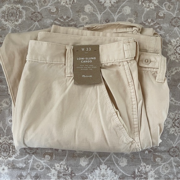 Madewell Women's Garment-Dyed Low-Slung Straight Cargo Pants Size 33 - Picture 12 of 12